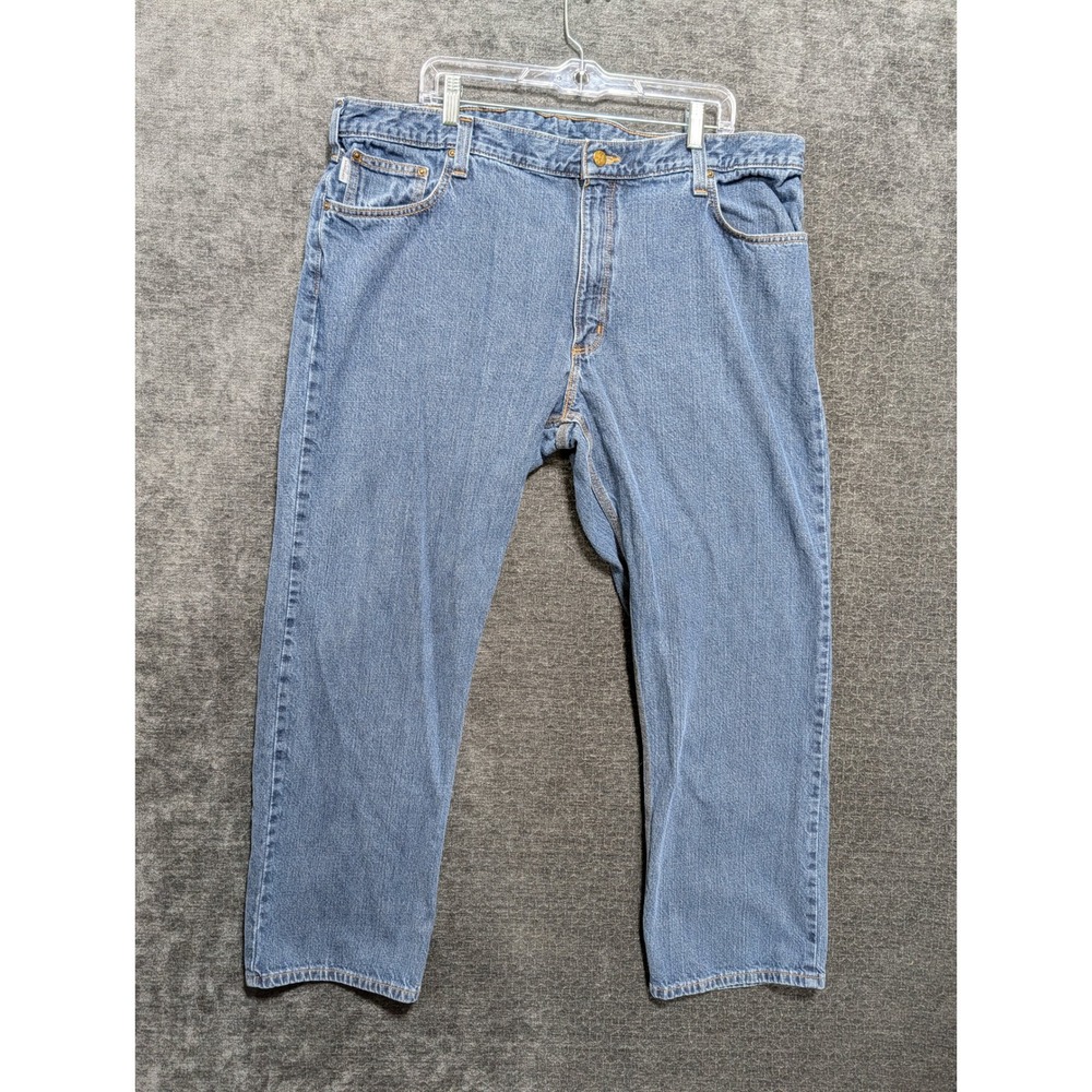 Carhartt Relaxed Fit Straight Leg Jeans Mens 42x30 Blue Denim Medium Wash 1011